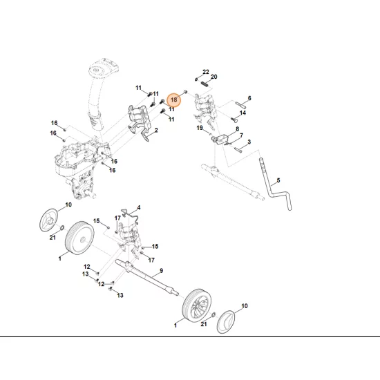 STIHL Glebogryzarka spalinowa MH445.0 9241 288 1980 - Nakrętka kołpakowa M8